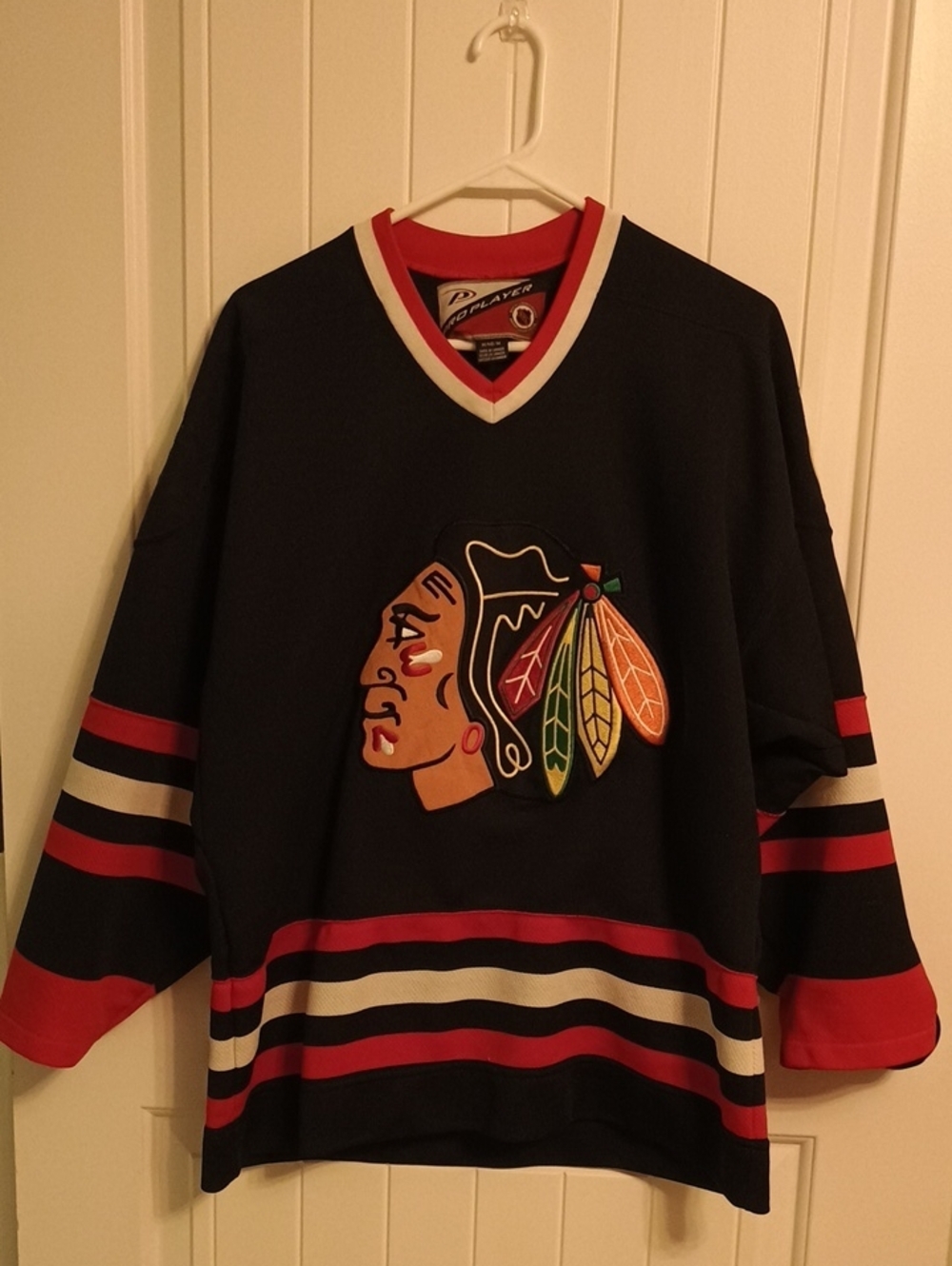 Vintage Mens Medium Pro Player NHL Chicago Blackhawks Jersey